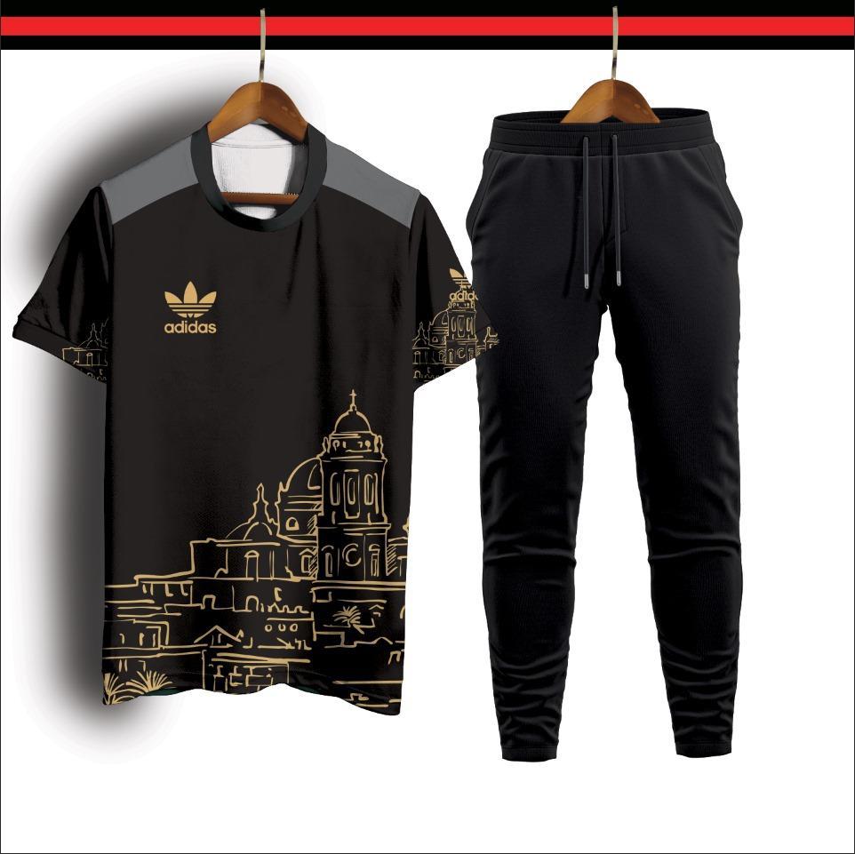 2 Pcs Men's Micro Interlock Printed Track Suit