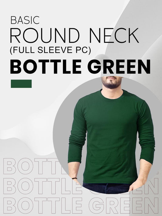 Men's Cotton Plain Round Neck T-Shirt - 1 Pc