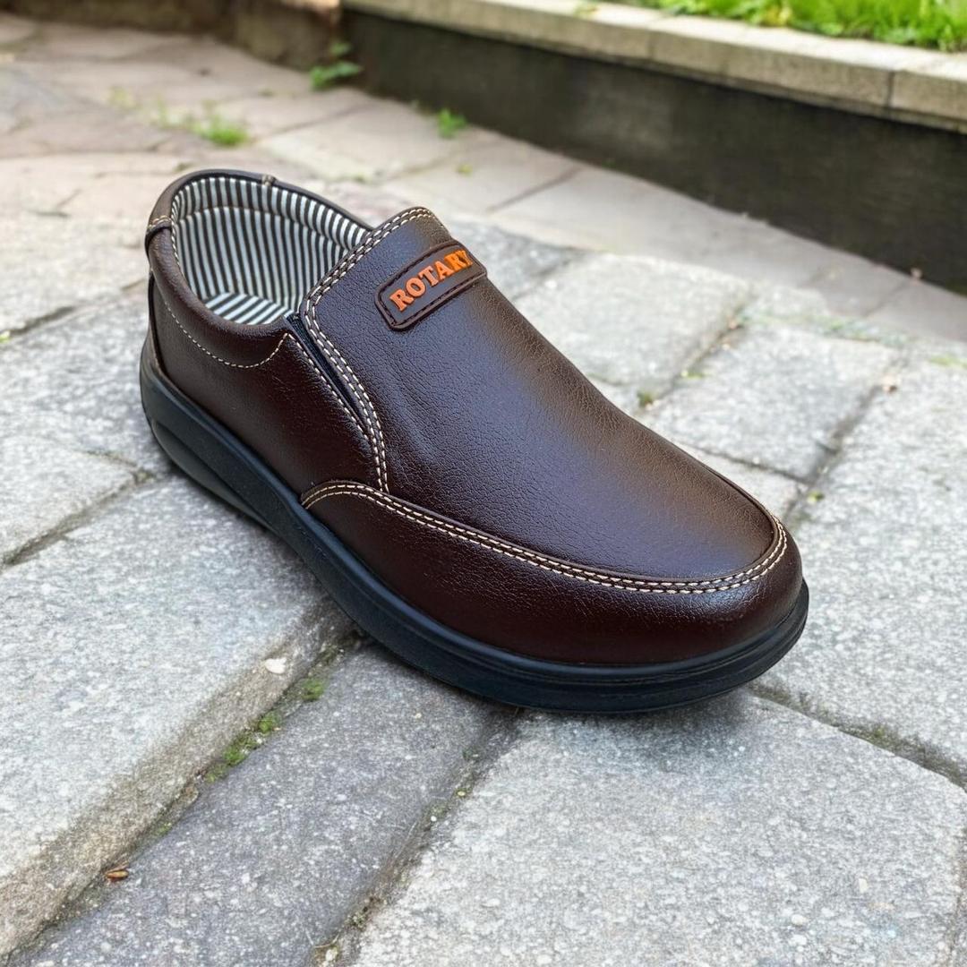Men's Brown Synthetic Leather Dress Shoes