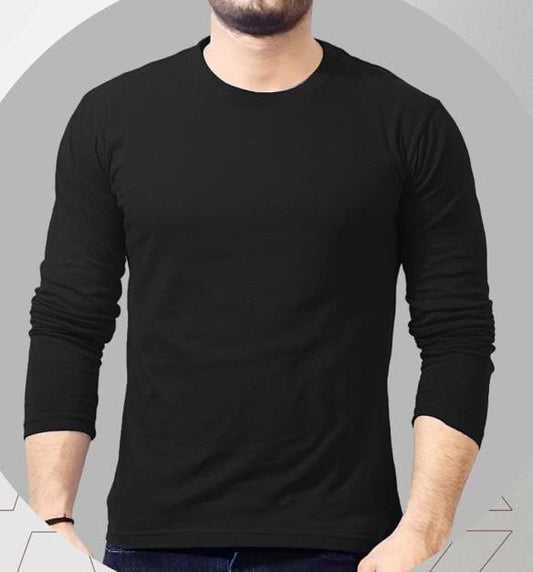 Men's Cotton Plain Round Neck T-Shirt - 1 Pc