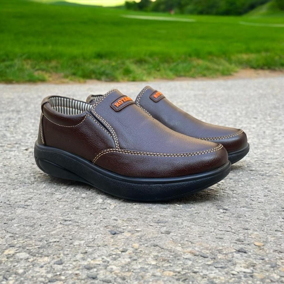Men's Brown Synthetic Leather Dress Shoes