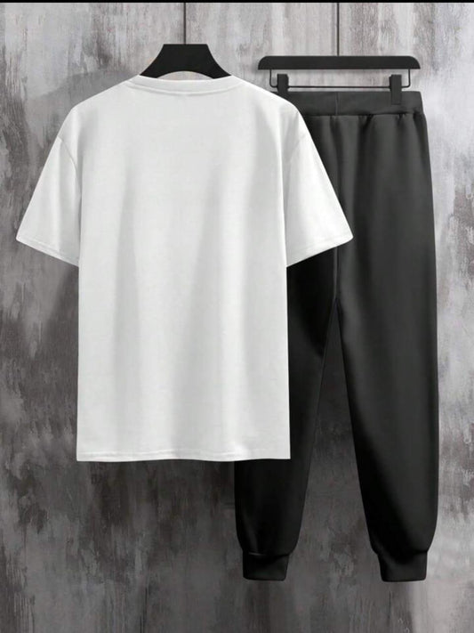 2 Pcs Men's Polyester Printed Track Suit