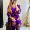 Neues Gulab 2-teiliges Leinenkleid | Hemd und Hose mit Rosendruck für Mädchen und Frauen