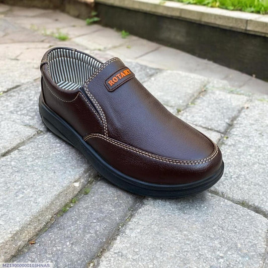Men's Brown Synthetic Leather Dress Shoes