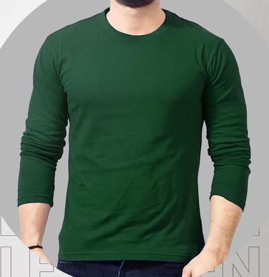 Men's Cotton Plain Round Neck T-Shirt - 1 Pc