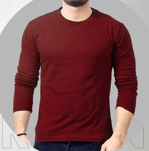 Men's Cotton Plain Round Neck T-Shirt - 1 Pc