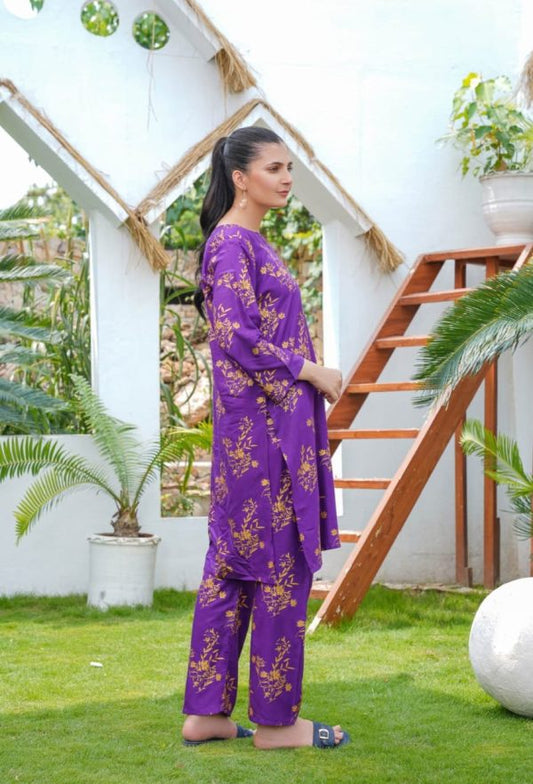 2-teiliges Kleid mit Narzissen-Print | Hemd und Hose für Mädchen und Damen