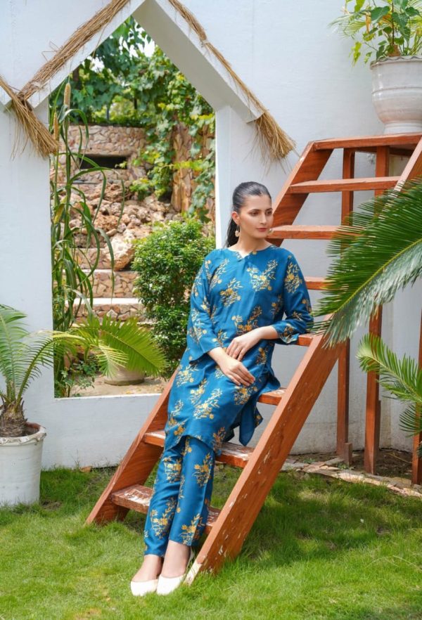 2-teiliges Kleid mit Narzissen-Print | Hemd und Hose für Mädchen und Damen