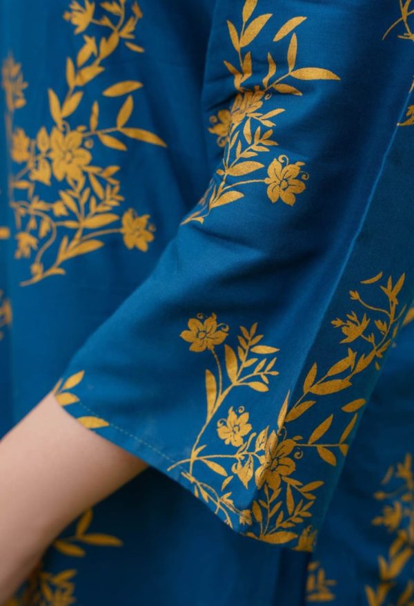 2-teiliges Kleid mit Narzissen-Print | Hemd und Hose für Mädchen und Damen