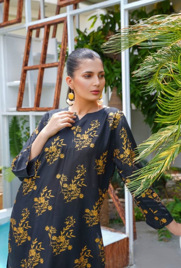 2-teiliges Kleid mit Narzissen-Print | Hemd und Hose für Mädchen und Damen