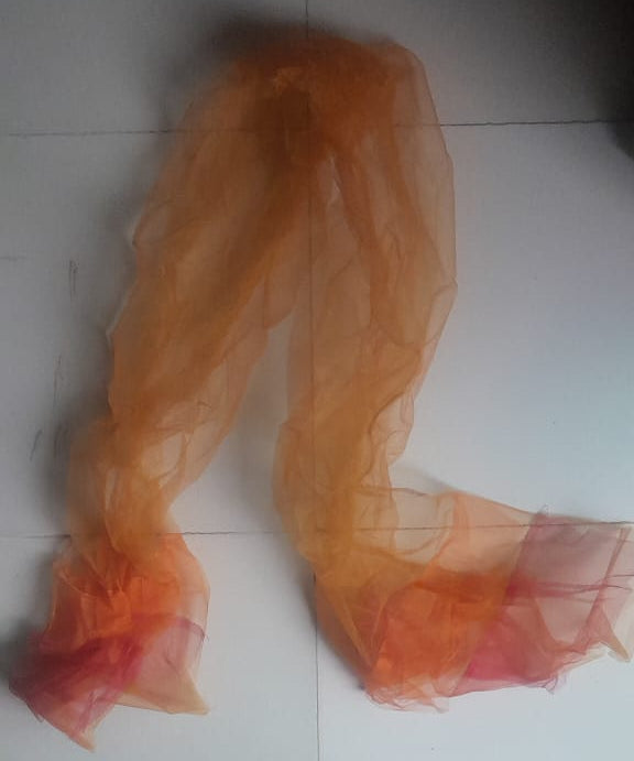 Kurti mit bestickten Ärmeln, Rüschen-Dupatta und Hose (dreiteiliger Anzug), bestickte Kleider für Damen