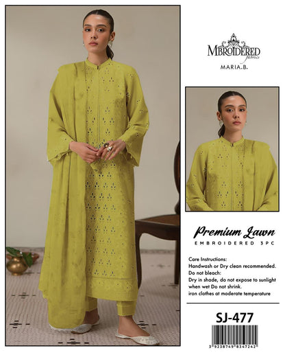 3 Pcs Women's Unstitched Chikankari Embroidered Suit